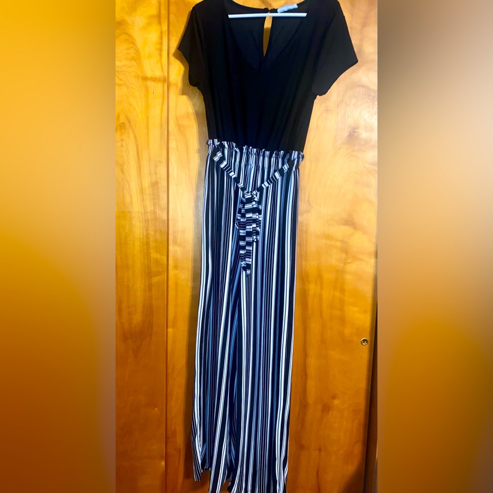 striped jumpsuit